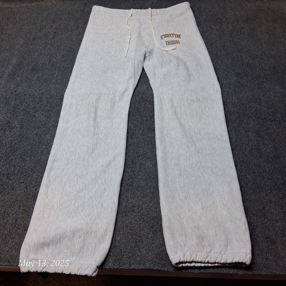 Champion Reverse Weave Warm Up Sweatpants Fightin Irish Notre Dame Sz XL RARE